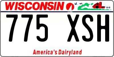 WI license plate 775XSH