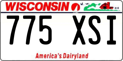 WI license plate 775XSI
