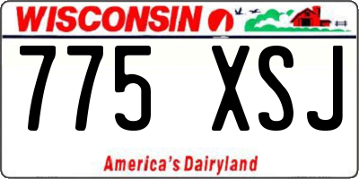 WI license plate 775XSJ