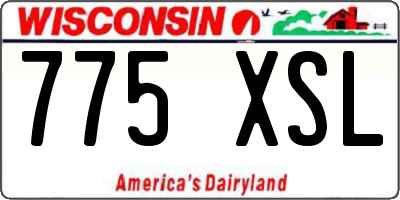 WI license plate 775XSL
