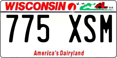 WI license plate 775XSM