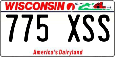 WI license plate 775XSS
