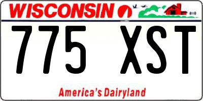 WI license plate 775XST