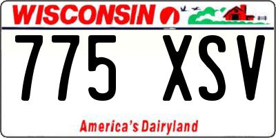 WI license plate 775XSV