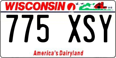WI license plate 775XSY