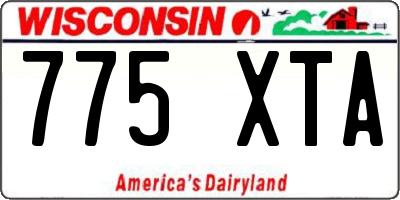 WI license plate 775XTA