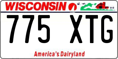 WI license plate 775XTG