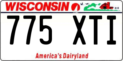 WI license plate 775XTI