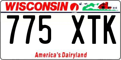 WI license plate 775XTK