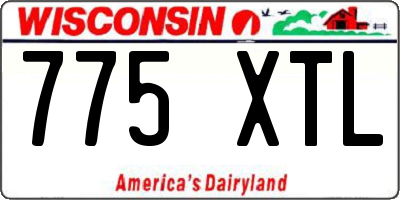 WI license plate 775XTL