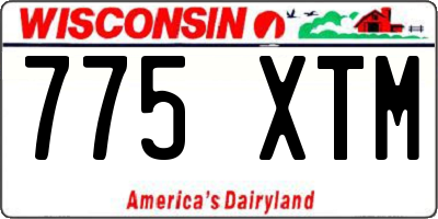 WI license plate 775XTM