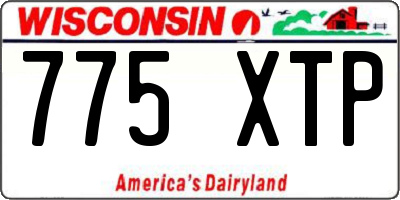 WI license plate 775XTP