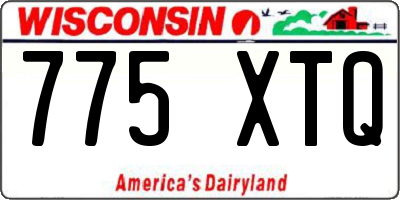WI license plate 775XTQ
