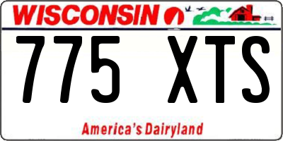 WI license plate 775XTS