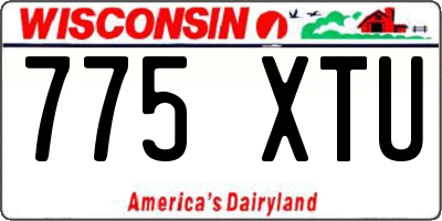 WI license plate 775XTU