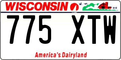 WI license plate 775XTW