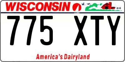 WI license plate 775XTY