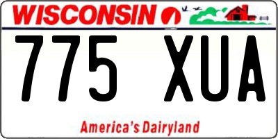WI license plate 775XUA