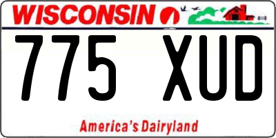WI license plate 775XUD
