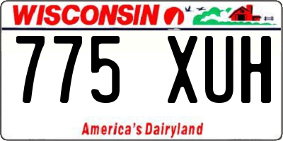 WI license plate 775XUH