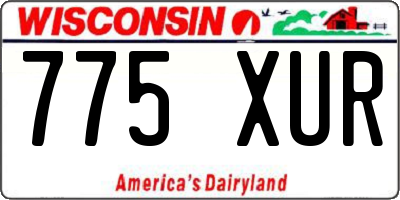 WI license plate 775XUR