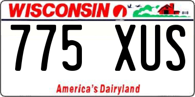 WI license plate 775XUS