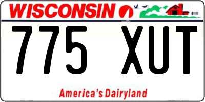 WI license plate 775XUT