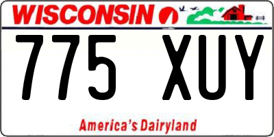 WI license plate 775XUY