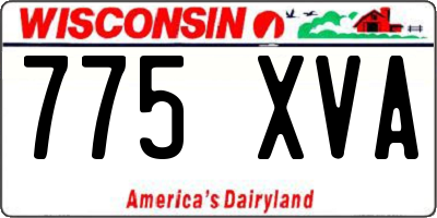 WI license plate 775XVA