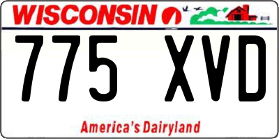 WI license plate 775XVD