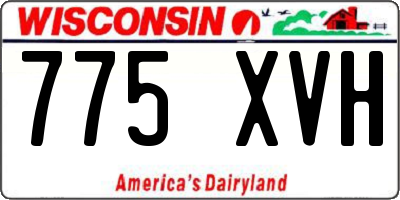 WI license plate 775XVH