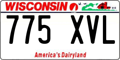 WI license plate 775XVL