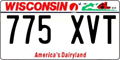 WI license plate 775XVT