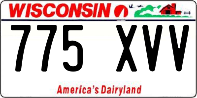 WI license plate 775XVV