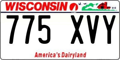 WI license plate 775XVY