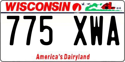 WI license plate 775XWA