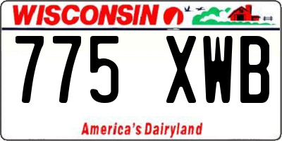 WI license plate 775XWB