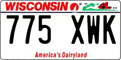 WI license plate 775XWK