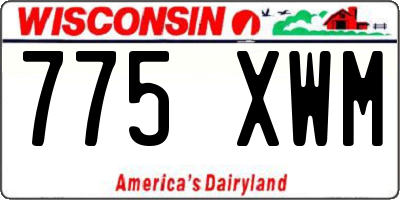 WI license plate 775XWM