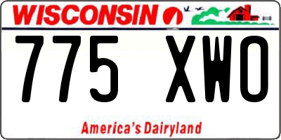 WI license plate 775XWO