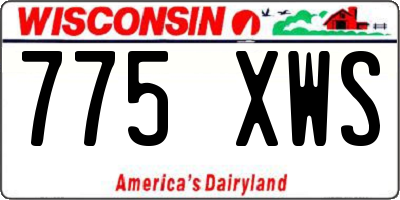 WI license plate 775XWS
