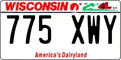 WI license plate 775XWY