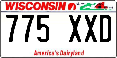 WI license plate 775XXD