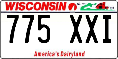 WI license plate 775XXI