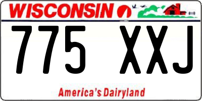 WI license plate 775XXJ