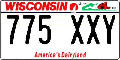WI license plate 775XXY