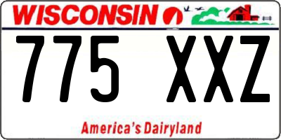 WI license plate 775XXZ