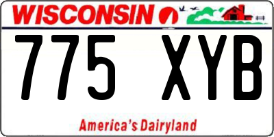 WI license plate 775XYB