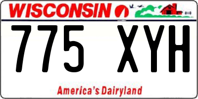 WI license plate 775XYH