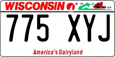WI license plate 775XYJ